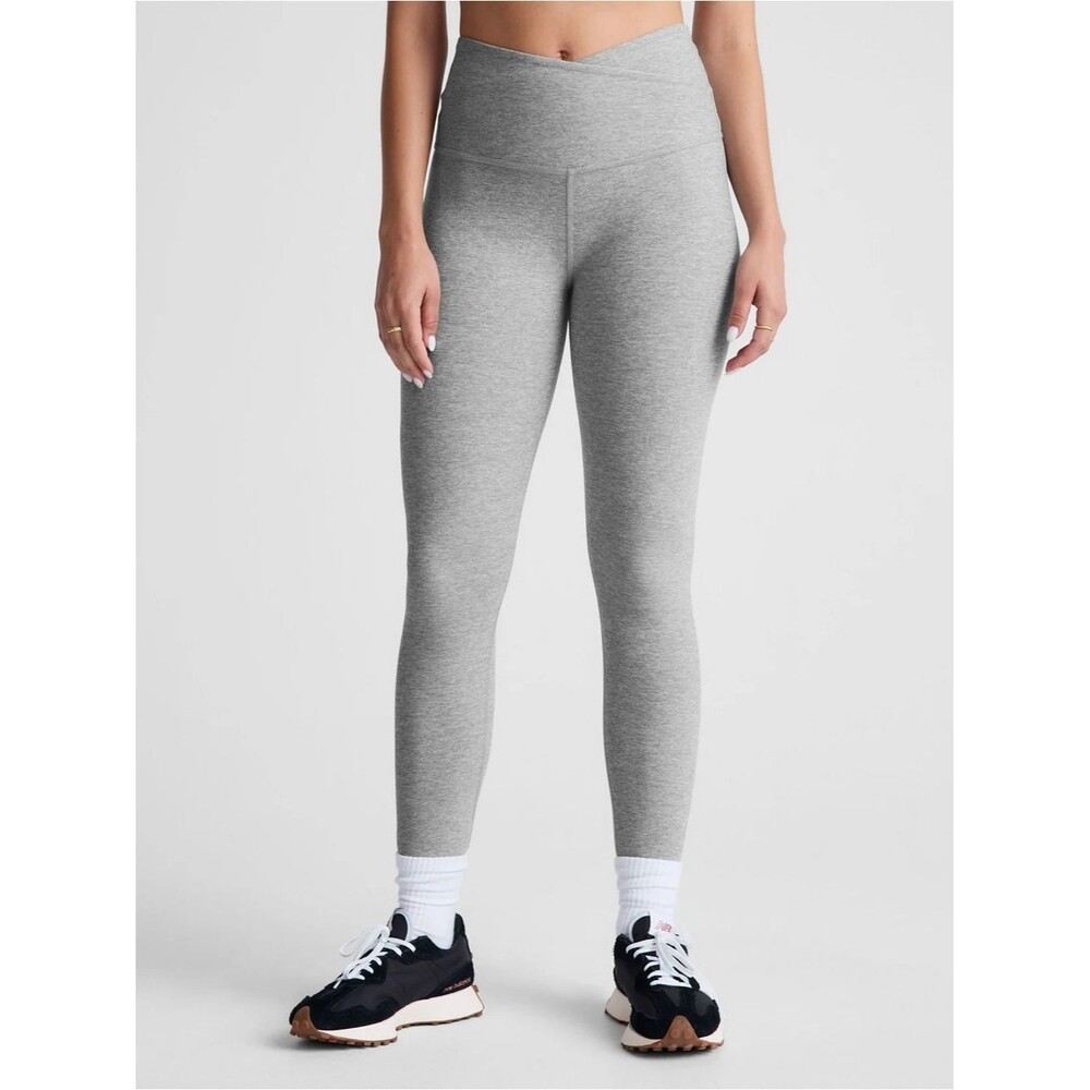 Beyond Yoga Silver Grey Spacedye At Your Leisure High Waisted Midi Legging Large